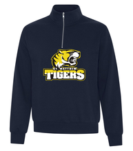 Load image into Gallery viewer, Adult Quarter Zip Sweater - St. Matthew High School (Tiger Front Logo)