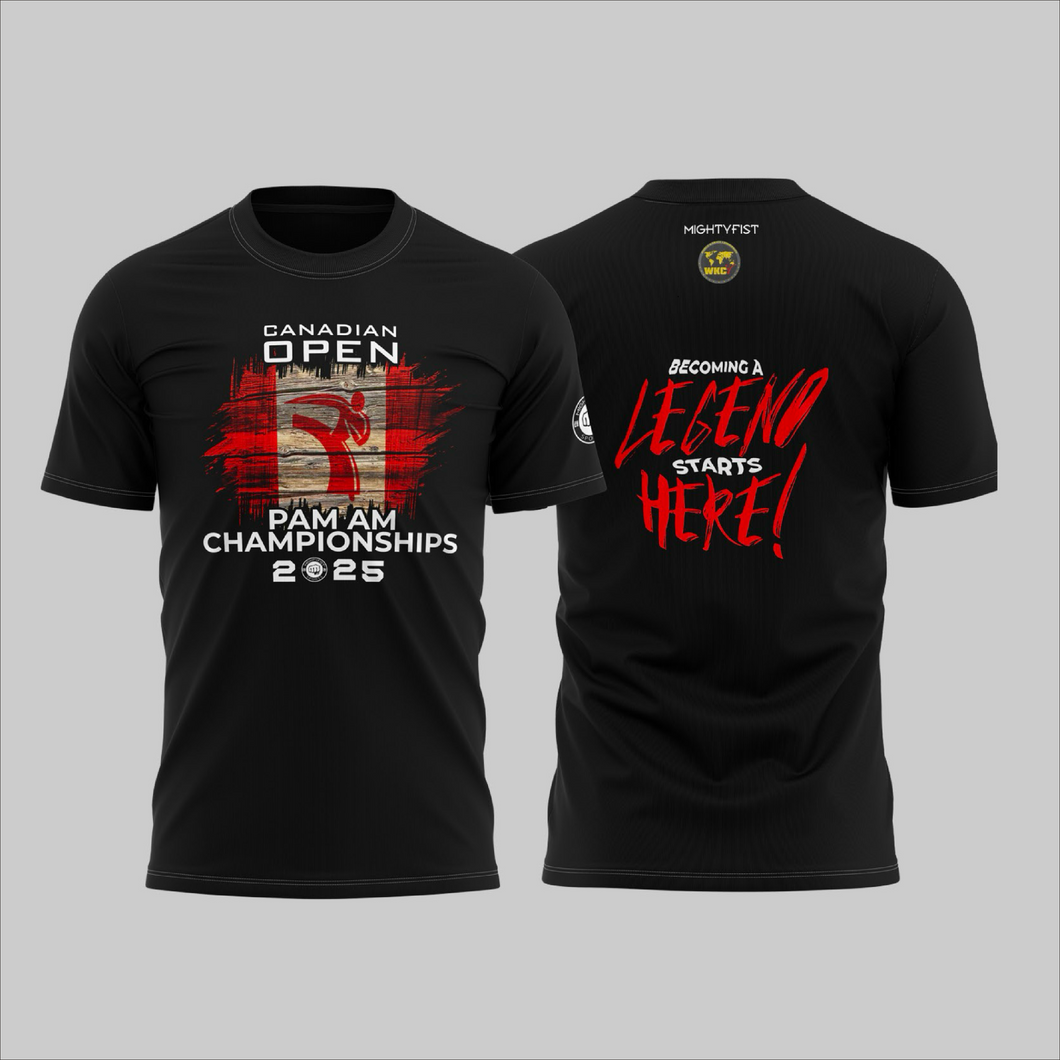 Youth Black T-Shirt - 2025 Canadian Open Pan Am Championships