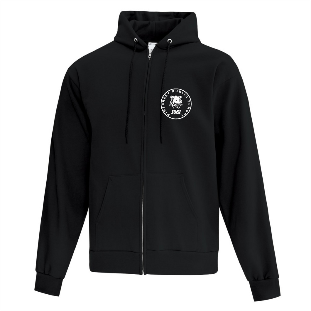 Adult Black Zip Hoodie - Pinecrest Public School
