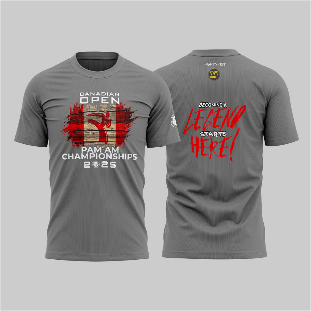 Adult Grey T-Shirt - 2025 Canadian Open Pan Am Championships
