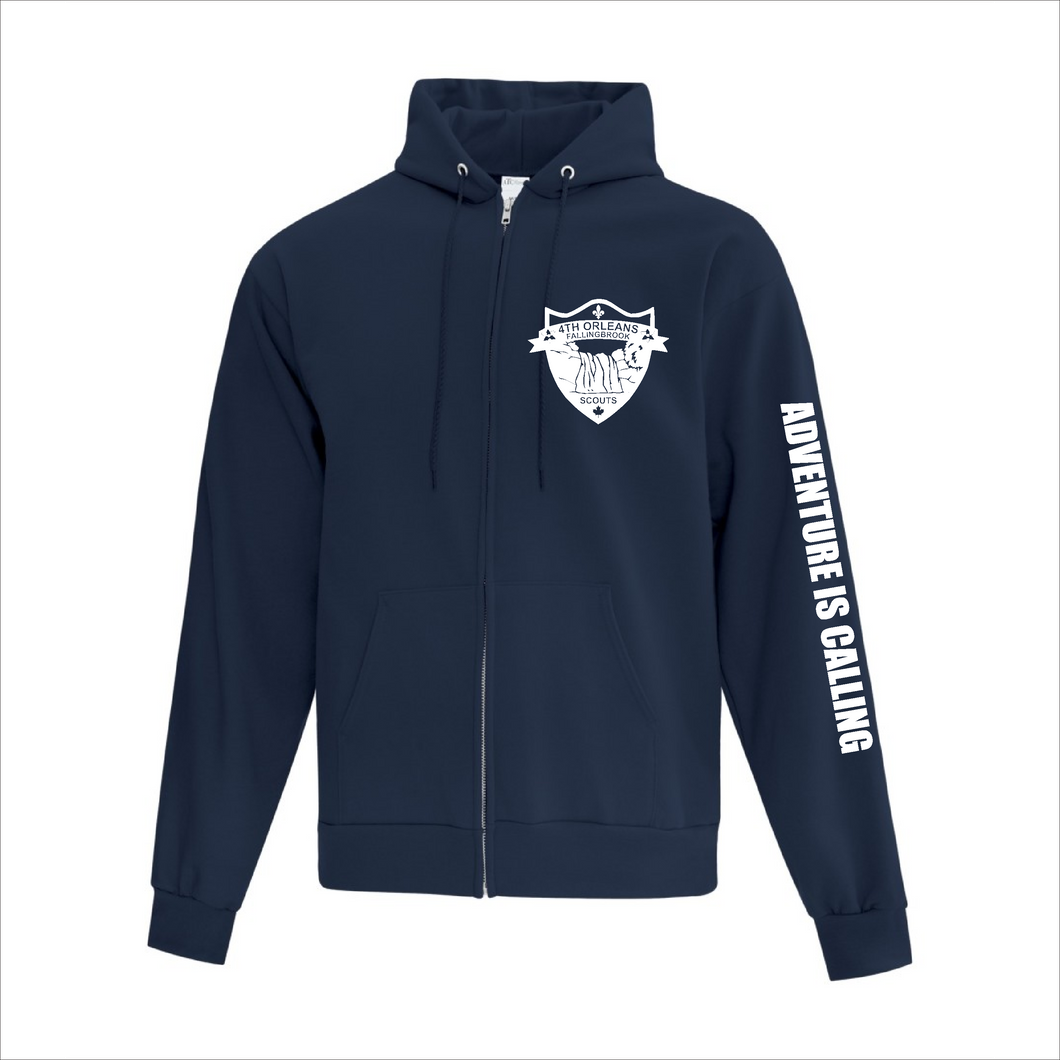 Adult Navy Zip Hoodie - 4th Orleans Venturers