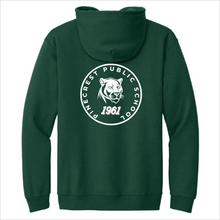Load image into Gallery viewer, Adult Forest Green Zip Hoodie - Pinecrest Public School

