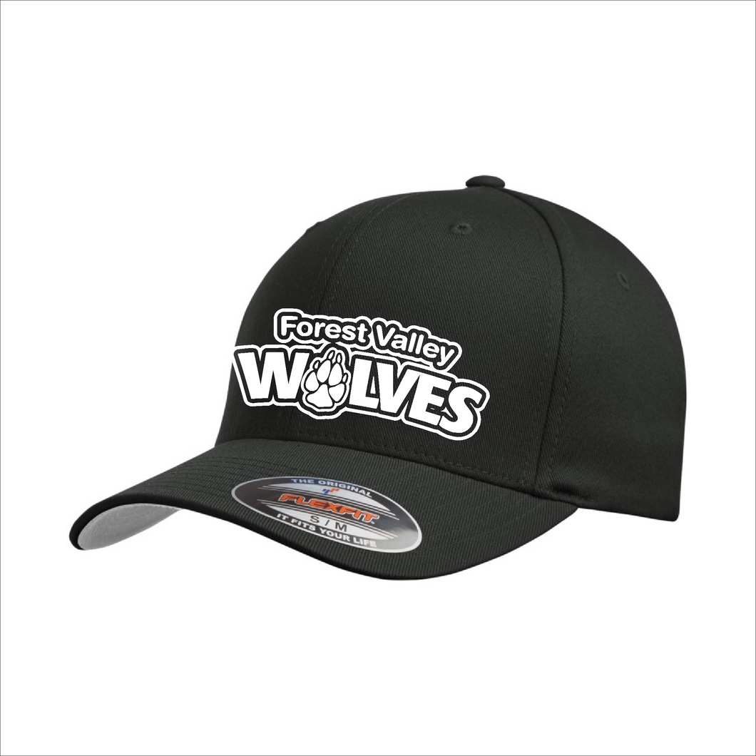 Black Fitted Baseball Hat - Forest Valley Elementary School
