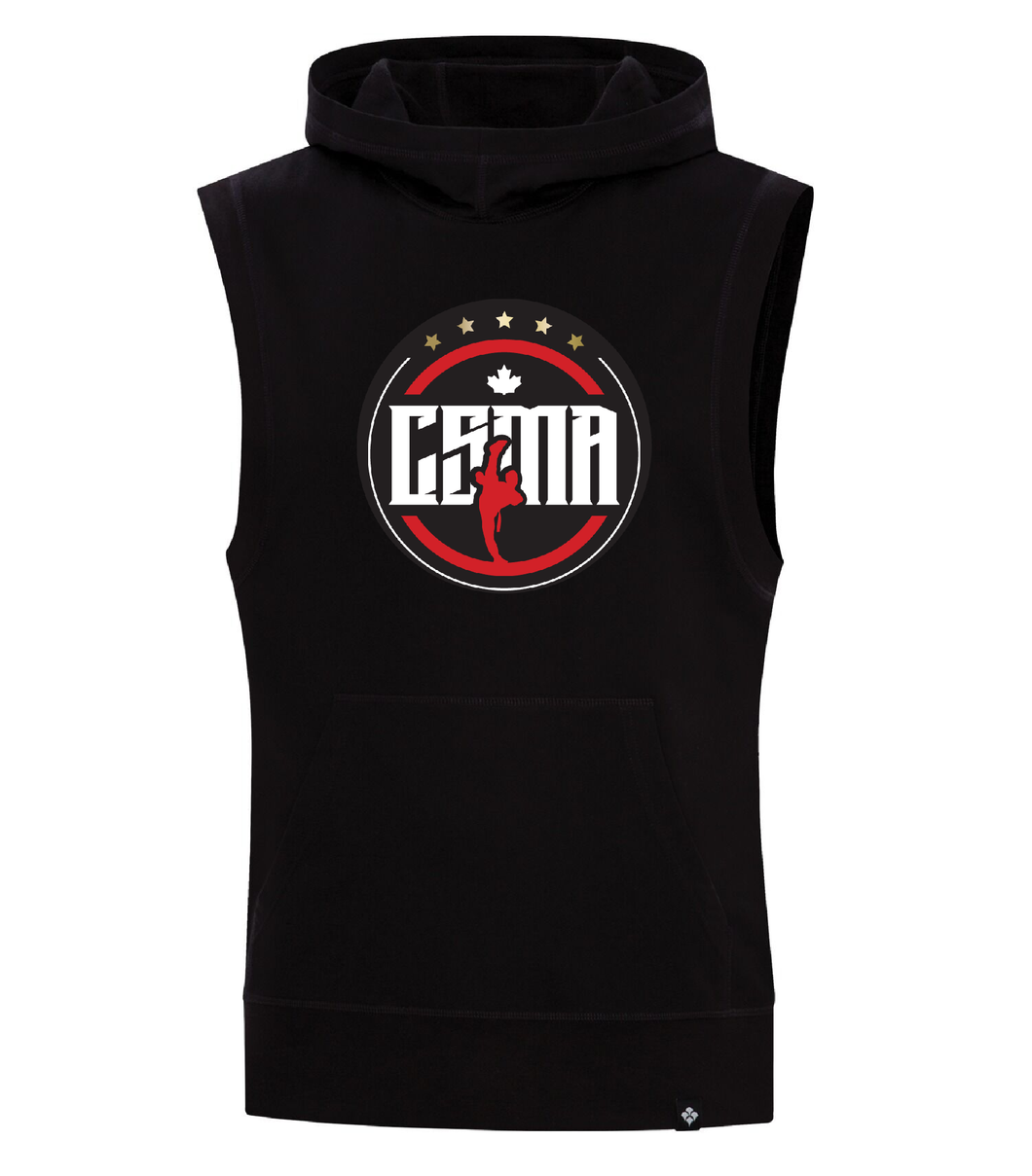 Sleeveless Hooded Tank Top - CSMA logo